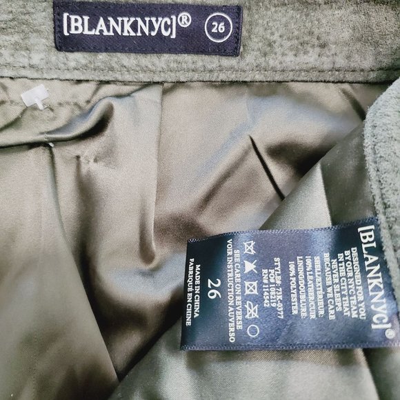 Blank NYC Suede Skirt in Ivy League Green Size 26 - Picture 7 of 7